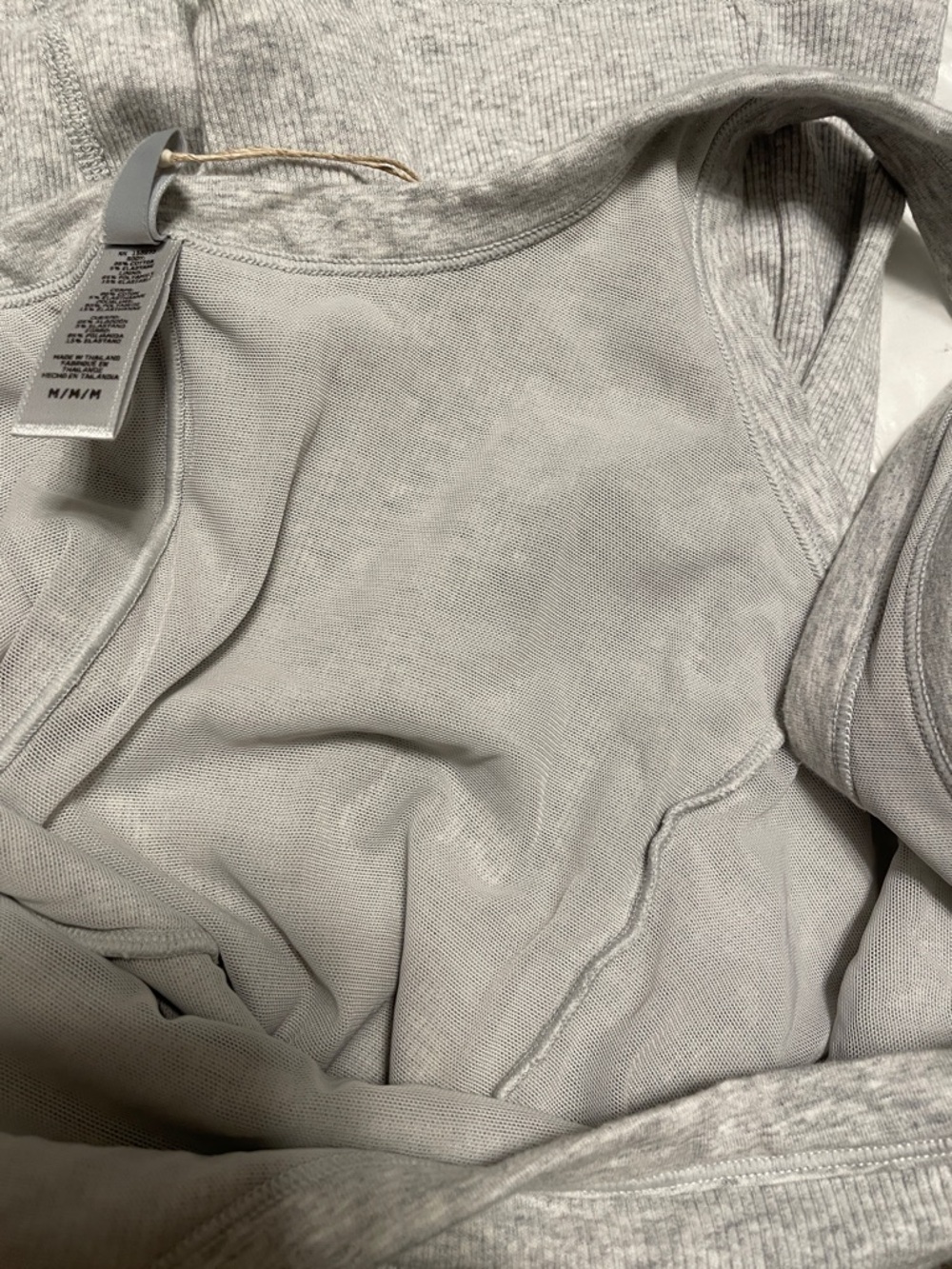 Skims Cotton Rib Onesie Bodysuit Grey - Picture 7 of 8
